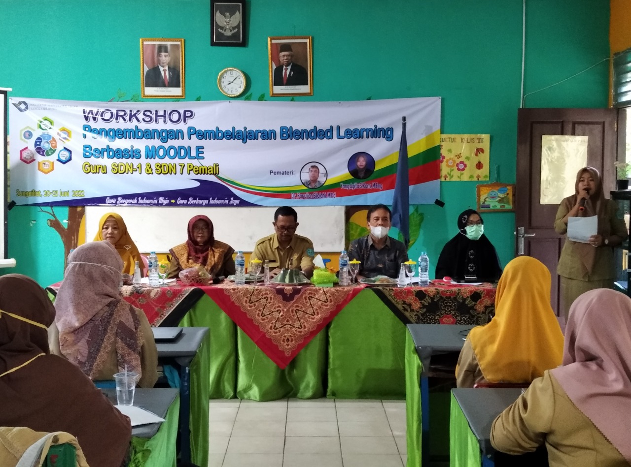 Tim Pengabdian Polmanbabel Mengadakan Workshop Pengembangan Pembelajaran Berbasis Moodle Bagi Guru SD Pemali