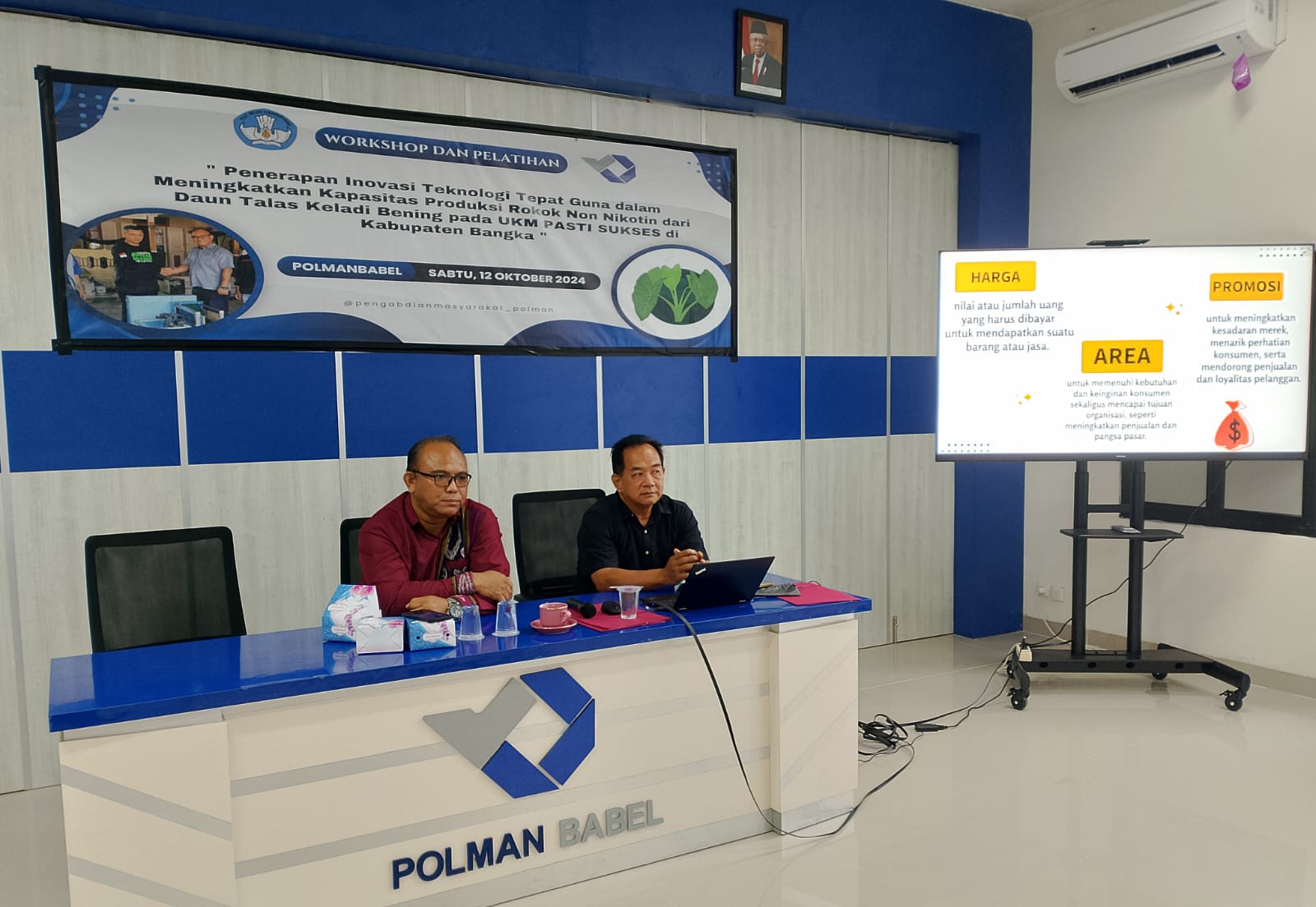 Alternatif Sehat, Polman Negeri Babel Latih UKM Bangka Produksi Rokok Non-Nikotin dari Daun Talas