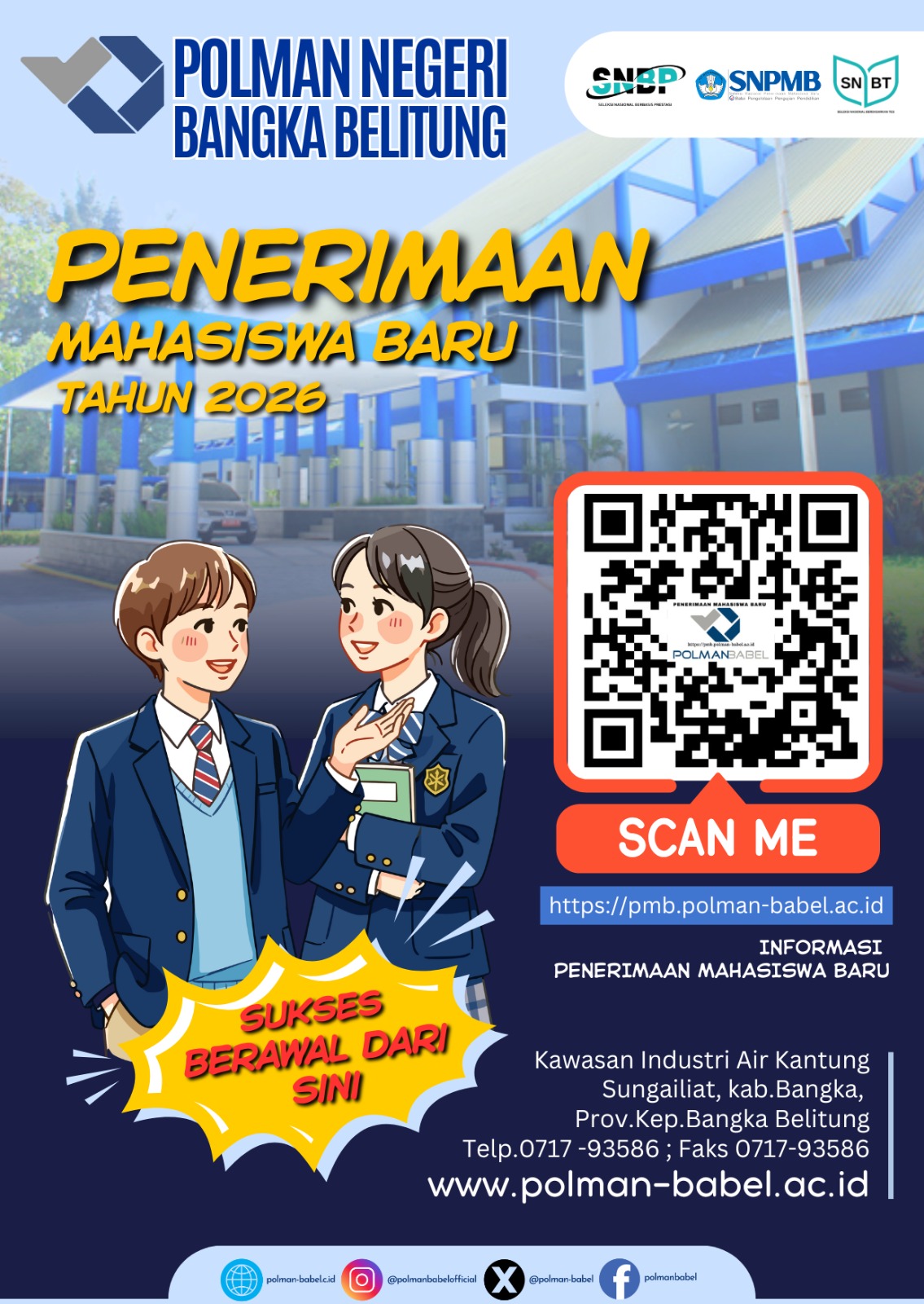 Siswa Berprestasi Merapat, Polman Negeri Babel Resmi Buka SNBP 2026