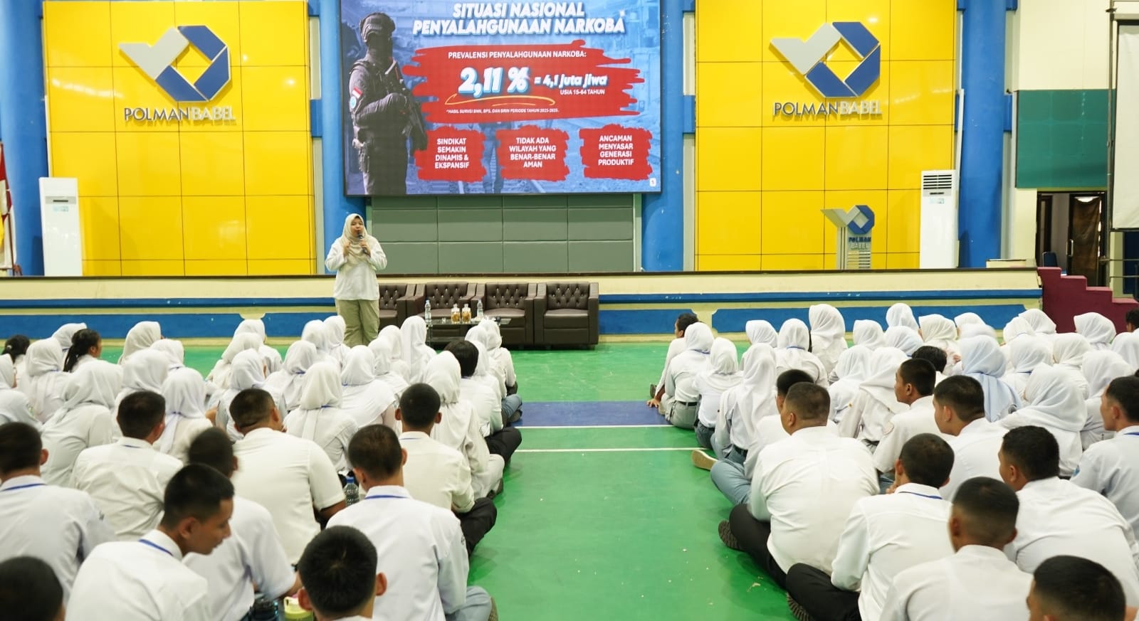 Bangun Generasi Bersih Narkoba, BNNK Bangka Beri Pembekalan di PPKMB Polman Negeri Babel