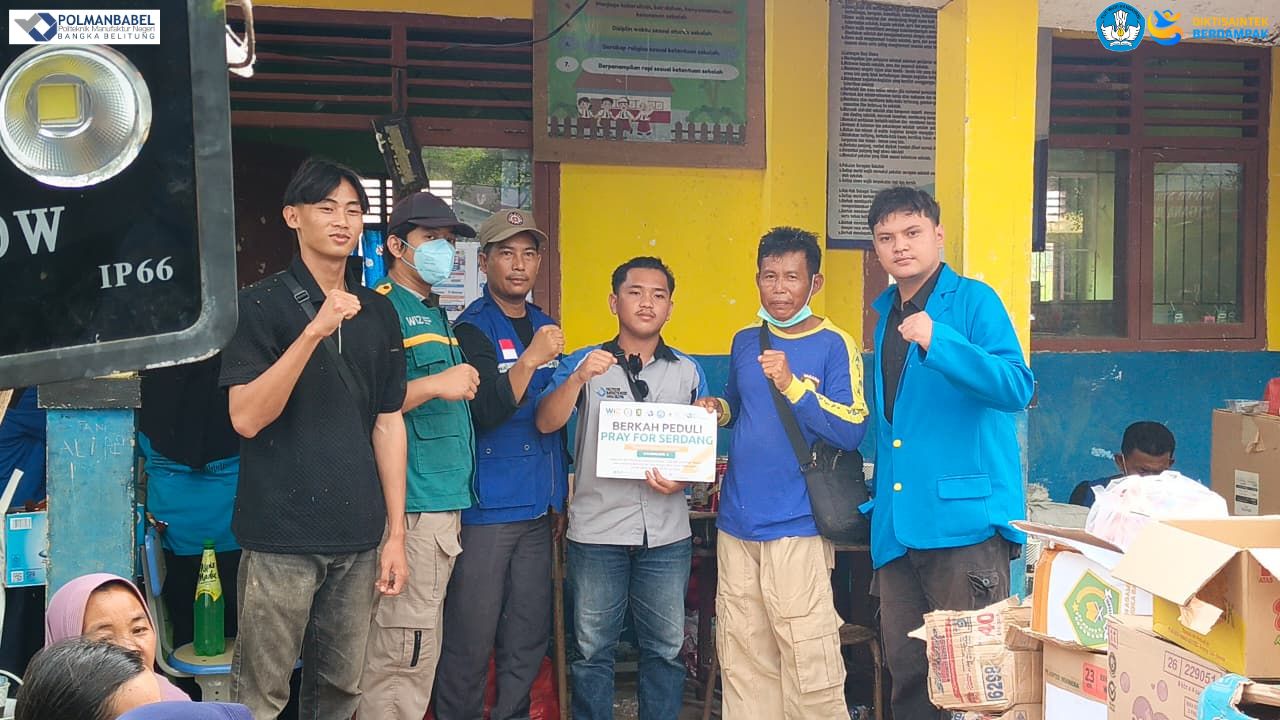 Not Remaining Silent, Babel State Polman Students Move to Lighten the Burden of Fire Victims in Serdang Hamlet, South Bangka